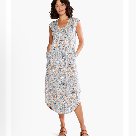 NWT! NZT BY NIC+ZOE Palm Scoop Tank Midi Dress Small $158 - Picture 1 of 10